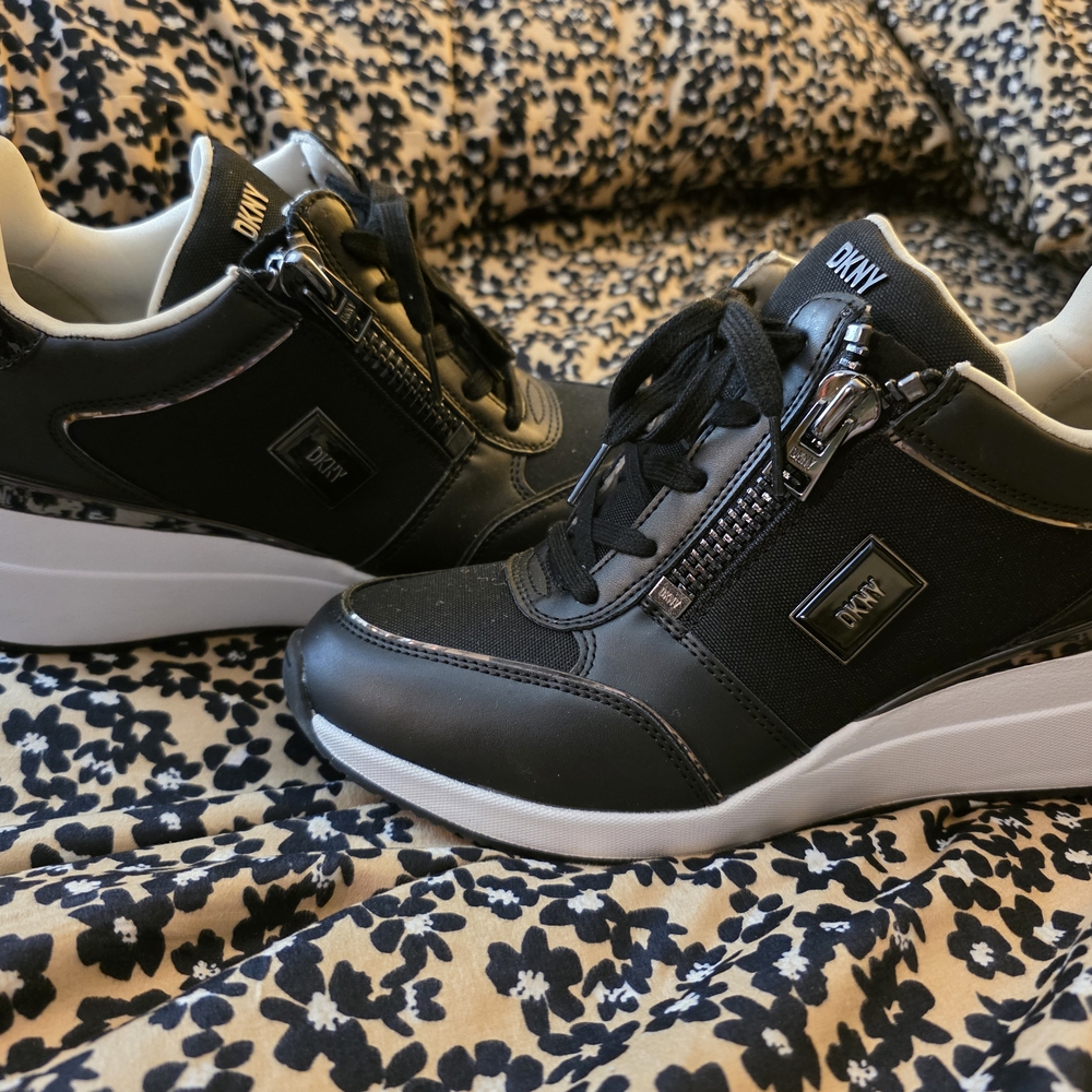 DKNY Black and White Sneakers